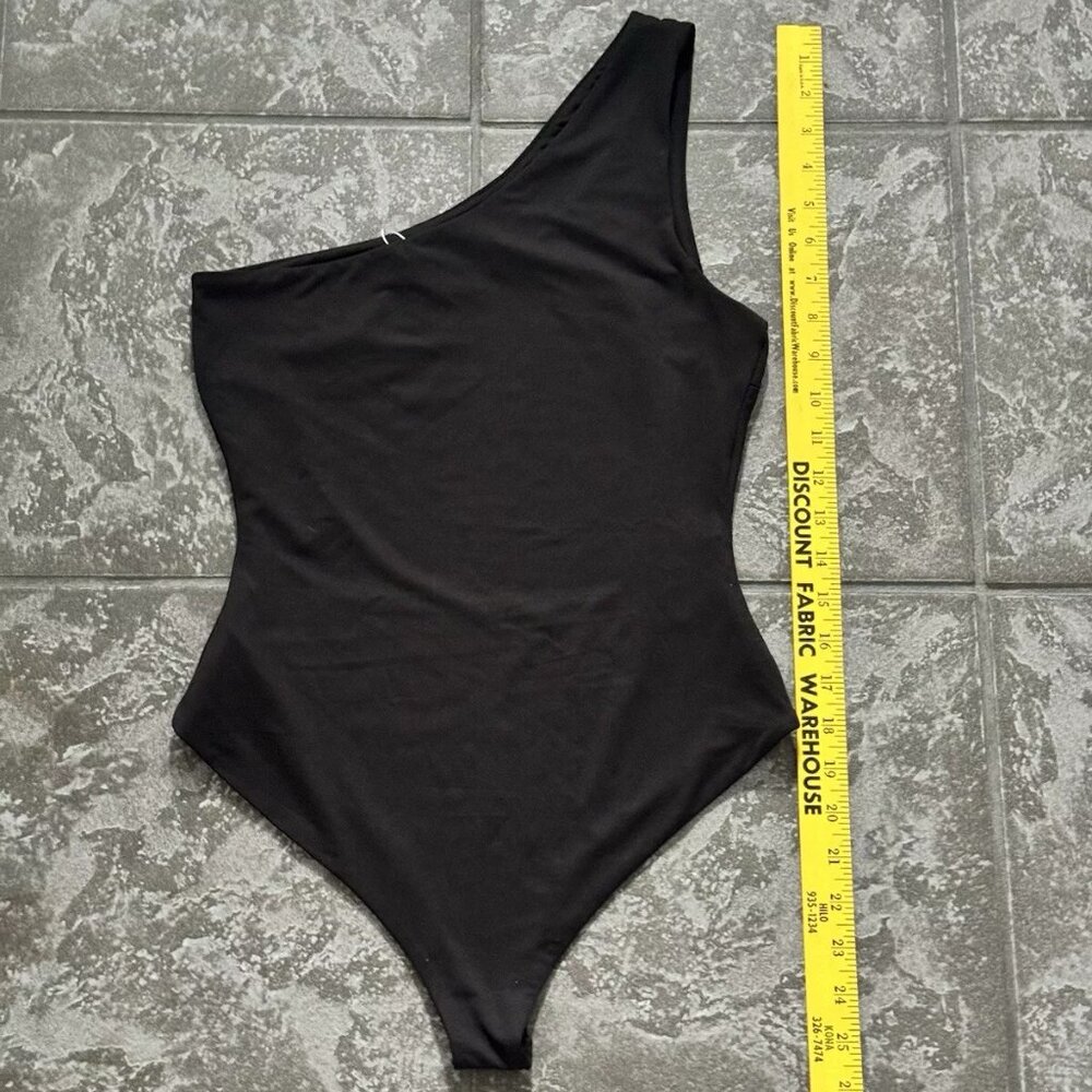 Luvalot Black One-Piece Bodysuit, Size USA: 4, Aus: Size 8 NWT One side Strap - Picture 2 of 4